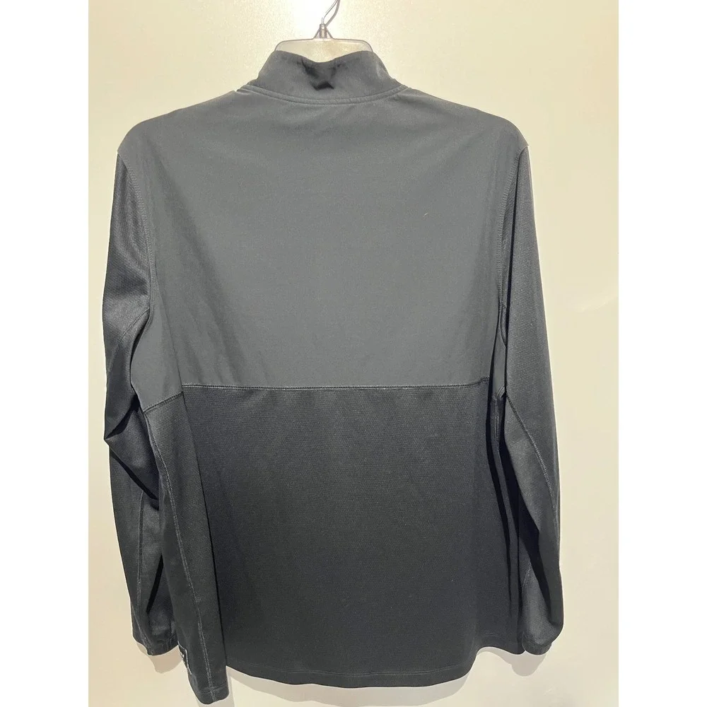 Nike Golf Dri-FIT‎ Mens XL Black 1/4 Zip Pullover Hertz Local Edition Logo